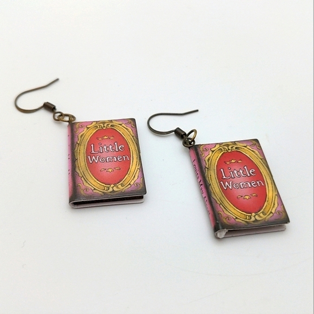 Book Charm Earrings Little Women